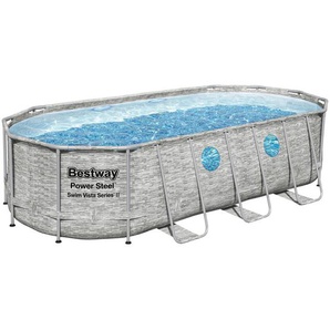 Bestway Pool, Weiß, Grau, Blau, Kunststoff, Metall, 274x122x549 cm, Freizeit, Pools und Wasserspaß, Aufstellpools, Aufstellpools