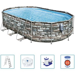 Bestway Pool-Set Power Steel Comfort Jet Series Oval 610x366x122 cm