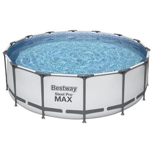 Bestway Poolset, Blau, Grau, Weiß, Metall, Kunststoff, 122 cm, Freizeit, Pools und Wasserspaß, Pools