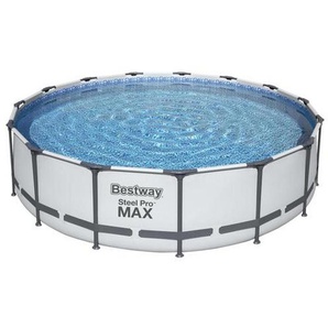 Bestway Poolset, Blau, Grau, Weiß, Metall, Kunststoff, Uni, 107 cm, Freizeit, Pools und Wasserspaß, Pools, Aufstellpools