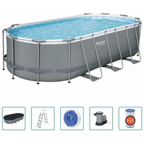 Bestway - Power Steel Aufstellpool Oval 549x274x122 cm n/a