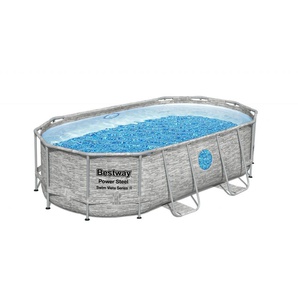 Bestway Power Steel Pool Komplett-Set oval 427 x 250 x 100 cm GLO691451644