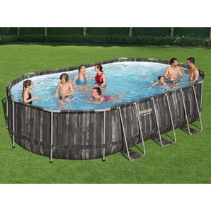 Bestway - Power Steel Swimmingpool-Set Oval 488x305x107 cm