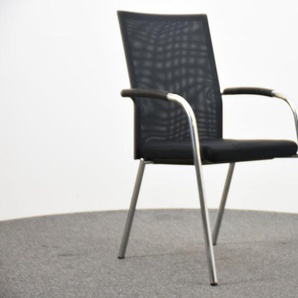 Besucherstuhl, schwarz, 4 Fuß, gebraucht
