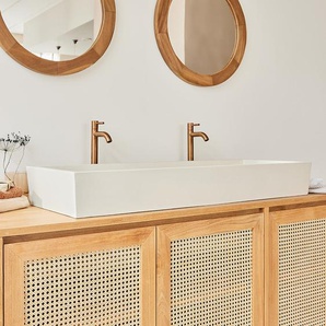 Betonwaschbecken beige 100 x 39 cm