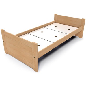 Bett 90x190 1 Platz Holz Buche Solo