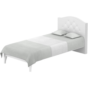Bett  Boho ¦ weiß ¦ Maße (cm): B: 100 H: 212,7 T: 213.0