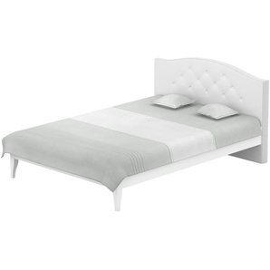 Bett  Boho ¦ weiß ¦ Maße (cm): B: 140 H: 212,7 T: 213.0