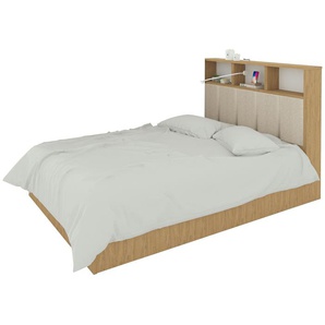 Bett  Chill ¦ holzfarben ¦ Maße (cm): B: 125,4 H: 130