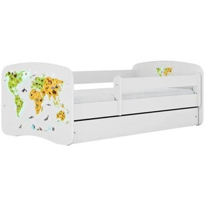 Bett  Weltkarte ¦ weiß ¦ Maße (cm): B: 80 H: 61
