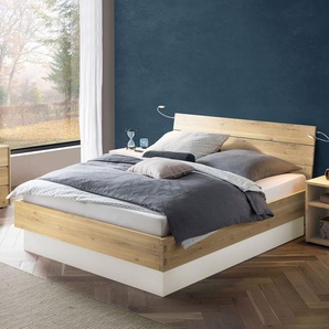 Bett Larus, Wildeiche hell, 140x200 cm, ohne Lattenrost