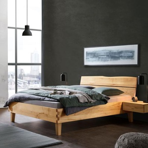 Bett Maseru, Wildbuche natur, 200x220 cm, Fußhöhe 25 cm