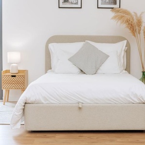 Bett mit Stauraum Nova 90 x 190 (cm) / Beige
