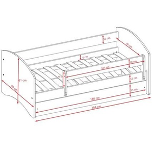 Bett  Prinzessin mit Pferd ¦ rosa/pink ¦ Maße (cm): B: 90 H: 61