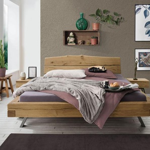Bett Rune, Wildeiche natur, 200x200 cm