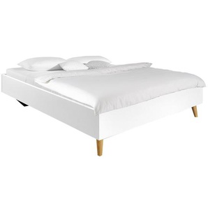 Bett SKØP XIII 160x200 cm Spanplatte Weiß