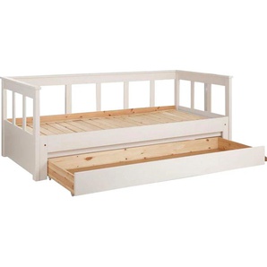 Bett VIPACK Vipack Pino Betten Gr. mit Bettschublade, Liegefläche B/L: 90 cm x 200 cm Betthöhe: 37,9 cm, kein Härtegrad, weiß Betten mit Bettkasten