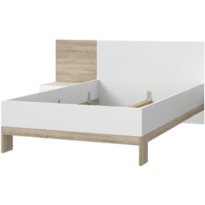 Bett - weiß - Materialmix - 174,8 cm - 90 cm - 206 cm | Möbel Kraft