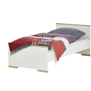 Bett - weiß - Materialmix - 205 cm - 76 cm - cm 96,0 | Möbel Kraft