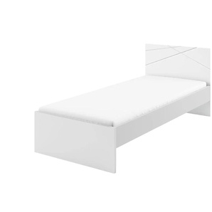 Bett - weiß - Materialmix - 96,2 cm - 85 cm | Möbel Kraft