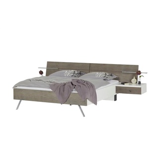 Bettanlage 3-teilig - holzfarben - Materialmix - 399 cm - 95 cm | Möbel Kraft