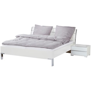 Bettanlage mit 2 Nachtkonsolen  Beda ¦ weiß ¦ Maße (cm): B: 151 H: 92