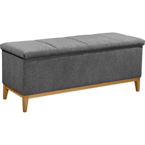 Bettbank ED EXCITING DESIGN Esberg Sitzbänke Gr. B/H/T: 139 cm x 58 cm x 50 cm, Microvelours, grau (anthrazit, thor 19 anthrazit) Bettbänke
