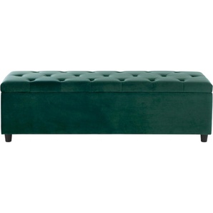 Bettbank GUIDO MARIA KRETSCHMER HOME&LIVING Relaxy Sitzbänke Gr. B/H/T: 120 cm x 41,5 cm x 40 cm, Lu x us-Microfaser, grün Bettbänke