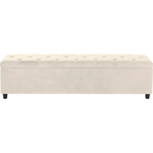 Bettbank GUIDO MARIA KRETSCHMER HOME&LIVING Relaxy Sitzbänke Gr. B/H/T: 140 cm x 41,5 cm x 40 cm, Lu x us-Microfaser, beige Bettbänke