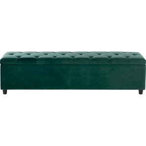 Bettbank GUIDO MARIA KRETSCHMER HOME&LIVING Relaxy Sitzbänke Gr. B/H/T: 140 cm x 41,5 cm x 40 cm, Lu x us-Microfaser, grün Bettbänke