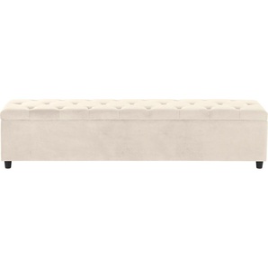 Bettbank GUIDO MARIA KRETSCHMER HOME&LIVING Relaxy Sitzbänke Gr. B/H/T: 180 cm x 41,5 cm x 40 cm, Lu x us-Microfaser, beige Bettbänke