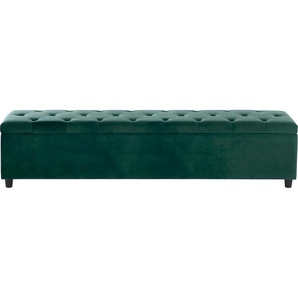 Bettbank GUIDO MARIA KRETSCHMER HOME&LIVING Relaxy Sitzbänke Gr. B/H/T: 180 cm x 41,5 cm x 40 cm, Lu x us-Microfaser, grün Bettbänke