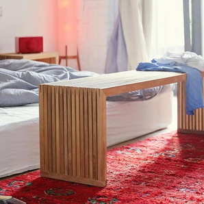 Bettbank JANKURTZ tivoli Sitzbänke Gr. B/H/T: 150 cm x 45 cm x 40 cm, beige (naturfarben) Bettbänke in 2 Breiten, Massivholz