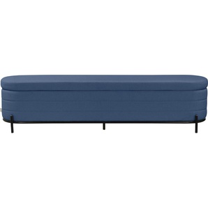 Bettbank LEGER HOME BY LENA GERCKE Mariela Sitzbänke Gr. B/H/T: 180 cm x 45,5 cm x 40 cm, Feinstruktur, blau Bettbänke In 4 Farben und 3 Breiten, Sitzhöhe 45,5 cm