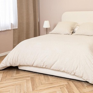 Bettbezug aus Baumwollflanell 140 x 200 (cm) / Beige