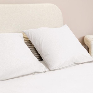 Bettbezug aus Baumwollflanell 140 x 200 (cm) / Weiß