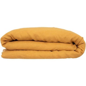 Bettbezug Linah - ockergelb - gewaschenes Leinen 260x240 cm Atmosphera créateur dintérieur