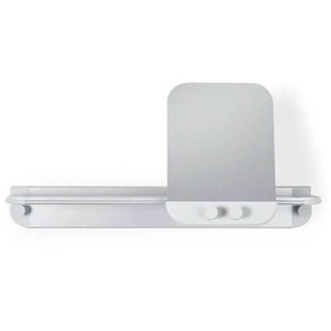 Better Living GLIDE shower shelf with mirror - grey aluminium