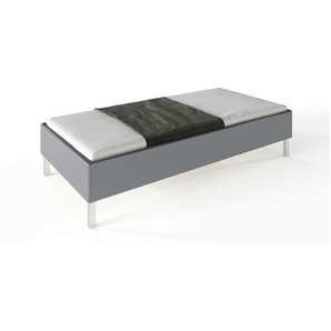 Bettgestell - grau - Materialmix - 125,2 cm - 42 cm | Möbel Kraft