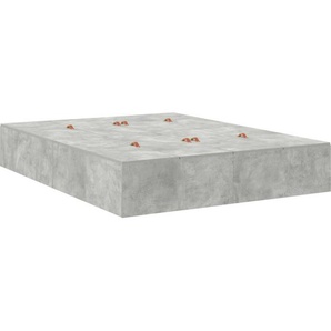 Bettgestell mit Stauraum Betongrau 140x200 cm Vidaxl
