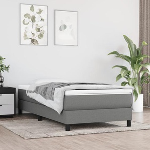 Bettgestell ohne Matratze Dunkelgrau 90x200 cm Stoff