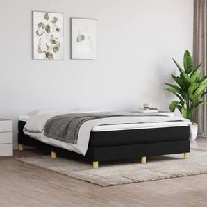 Bettgestell ohne Matratze Schwarz 140x200 cm Stoff