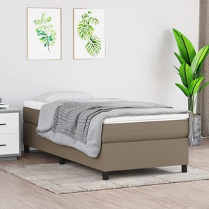 Bettgestell ohne Matratze Taupe 90x200 cm Stoff