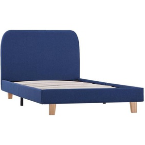 Bettgestell,Schlafzimmerbett Blau Stoff 90x200 cm Vidaxl