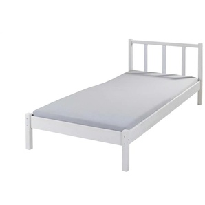 Bettgestell - weiß - Materialmix - 208 cm - 80 cm | Möbel Kraft