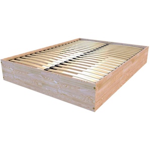 Bettkasten 2 Sitzer aus Massivholz robust - 140x200
