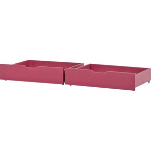 Bettschubkasten HOPPEKIDS ECO Comfort Schubladen Gr. B/H/T: 153 cm x 19 cm x 60 cm, 2 Schubladen, rosa (baroque rosa) Zubehör für Betten