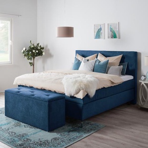 Betttruhe Dogali 120 x 55 x 40cm Blau/Dunkelblau