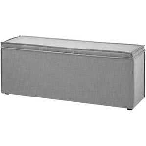 Betttruhe 140 x 51 x 40cm Grau/Grau Flachgewebe : Grau