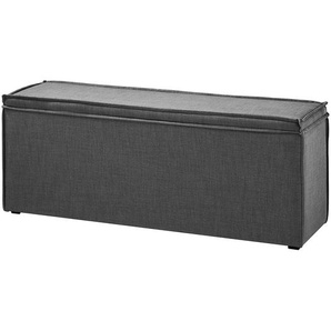 Betttruhe 140 x 51 x 40cm Schwarz/Anthrazit Flachgewebe : Anthrazit